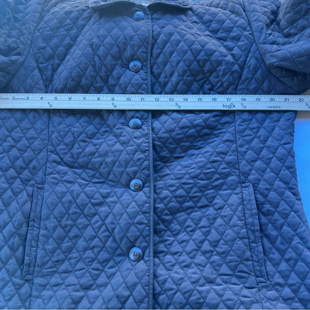 VTG‎ (90s) Chocolate Brown Quilted Barn Coat Marvin Richards Equestrian Sz L - Picture 9 of 14